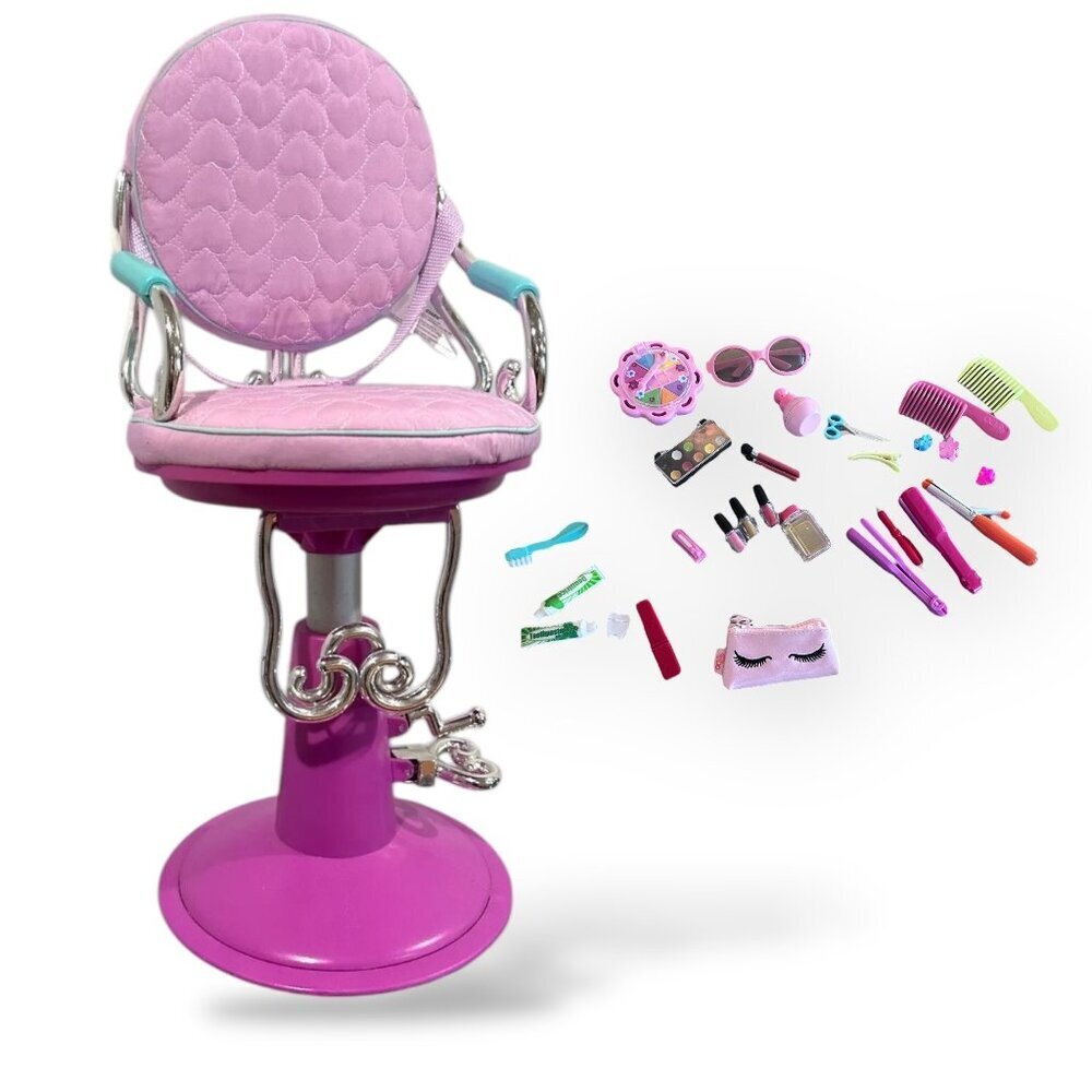 Our Generation Salon Chair Hair Sitting Pretty w Accessories for 18 inch Dolls
